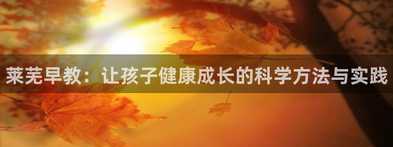 天顺娱乐六七五一38:莱芜早教:让孩子健康成长的科学方法与实践