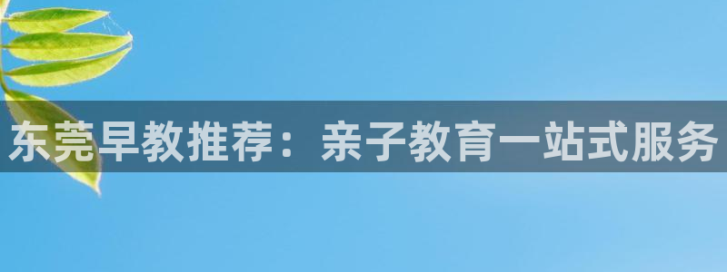 天顺娱乐主管发工资吗:东莞早教推荐:亲子教育一站式服务