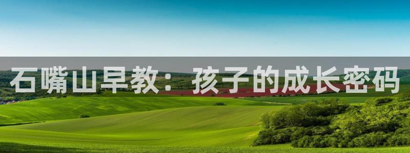 天顺娱乐陈943994:石嘴山早教:孩子的成长密码