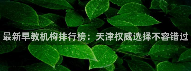 天顺娱乐主管成:最新早教机构排行榜:天津权威选择不容错过