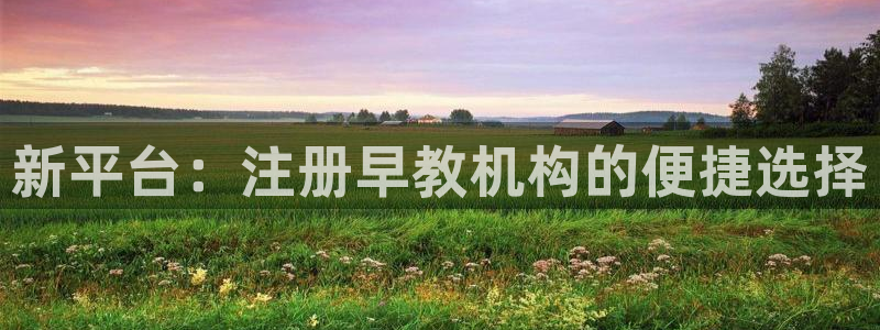 天顺娱乐罒金手指排名4:新平台:注册早教机构的便捷选择