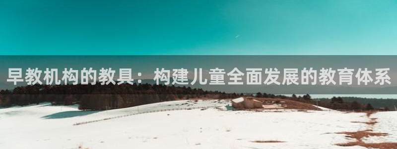 天顺娱乐瘸:早教机构的教具:构建儿童全面发展的教育体系