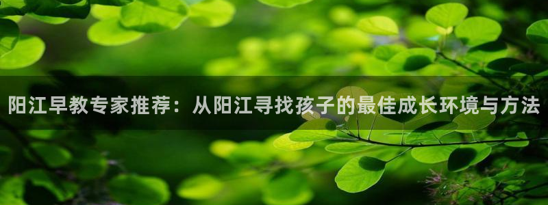 天顺娱乐 c实155744力c：阳江早教专家推荐：从阳江寻找孩子的最佳成长环境与