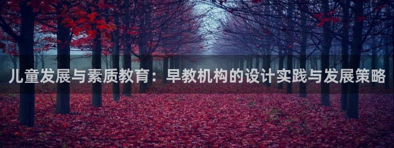 天顺娱乐平台注册:儿童发展与素质教育:早教机构的设计实践与发展策略